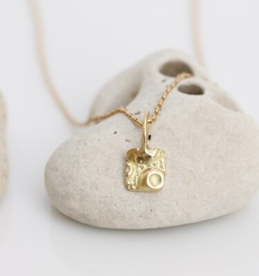Pendentif BULLES carré -Or