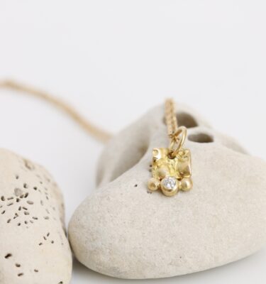 Pendentif BULLES - or - diamant